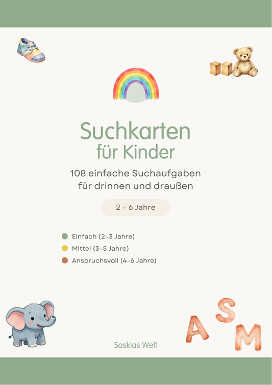 Suchkarten für Kinder (2–6 Jahre)
