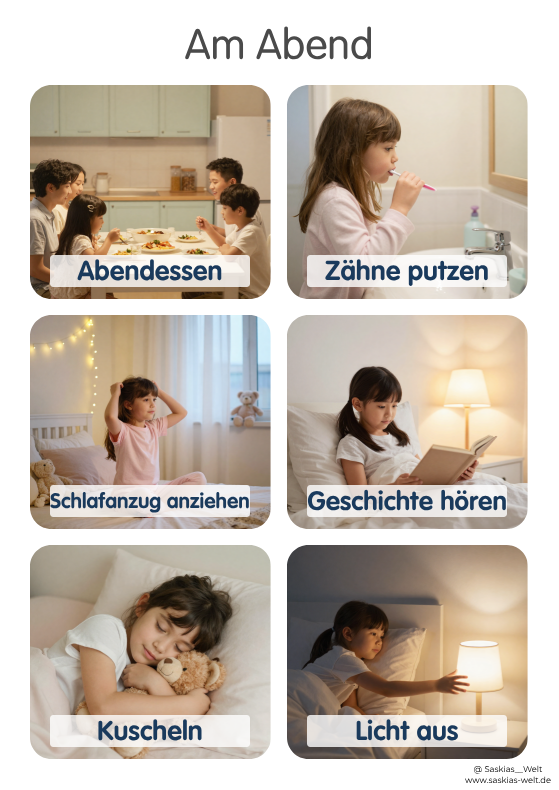 XXL Routinekarten Set für Kinder | Über 50 Seiten inkl. Eltern-Guide | Visualisierter Tagesablauf, Gefühle & Soziales Miteinander | Digitaler Download (PDF)