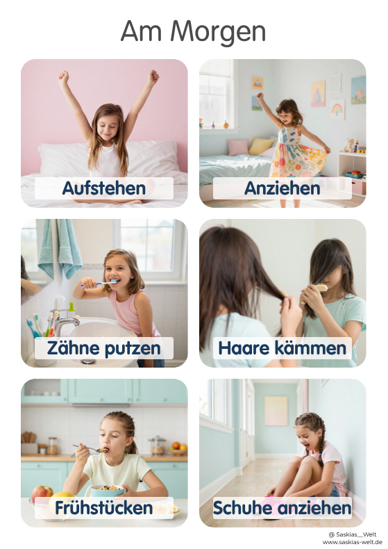 XXL Routinekarten Set für Kinder | Über 50 Seiten inkl. Eltern-Guide | Visualisierter Tagesablauf, Gefühle & Soziales Miteinander | Digitaler Download (PDF)