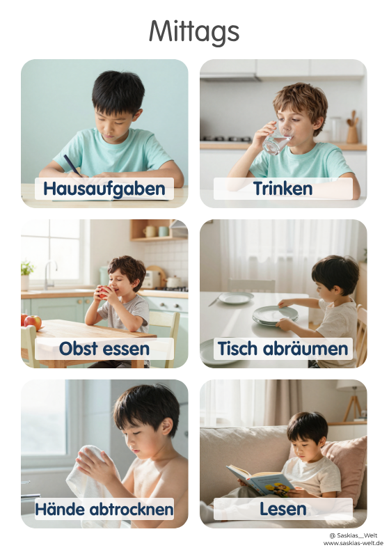 XXL Routinekarten Set für Kinder | Über 50 Seiten inkl. Eltern-Guide | Visualisierter Tagesablauf, Gefühle & Soziales Miteinander | Digitaler Download (PDF)