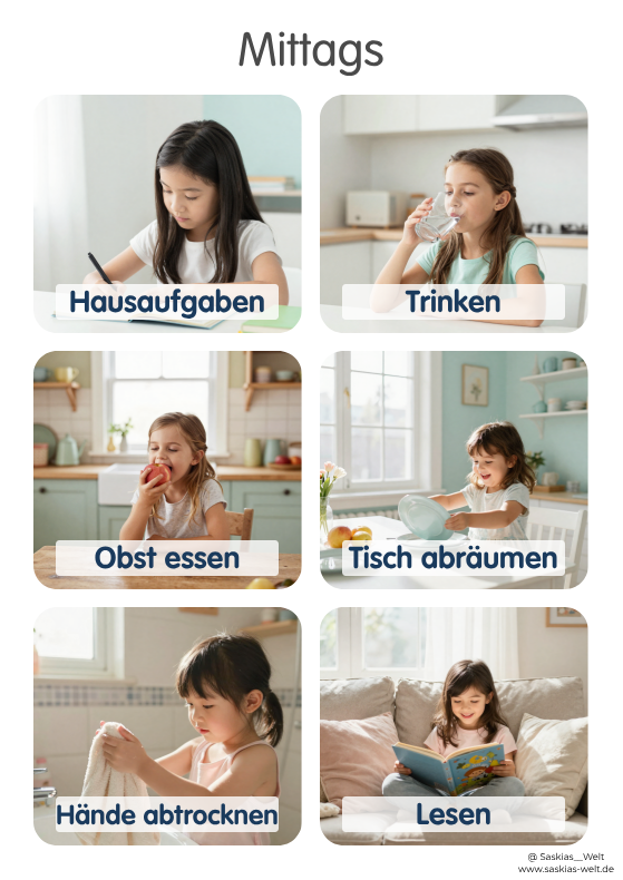 XXL Routinekarten Set für Kinder | Über 50 Seiten inkl. Eltern-Guide | Visualisierter Tagesablauf, Gefühle & Soziales Miteinander | Digitaler Download (PDF)
