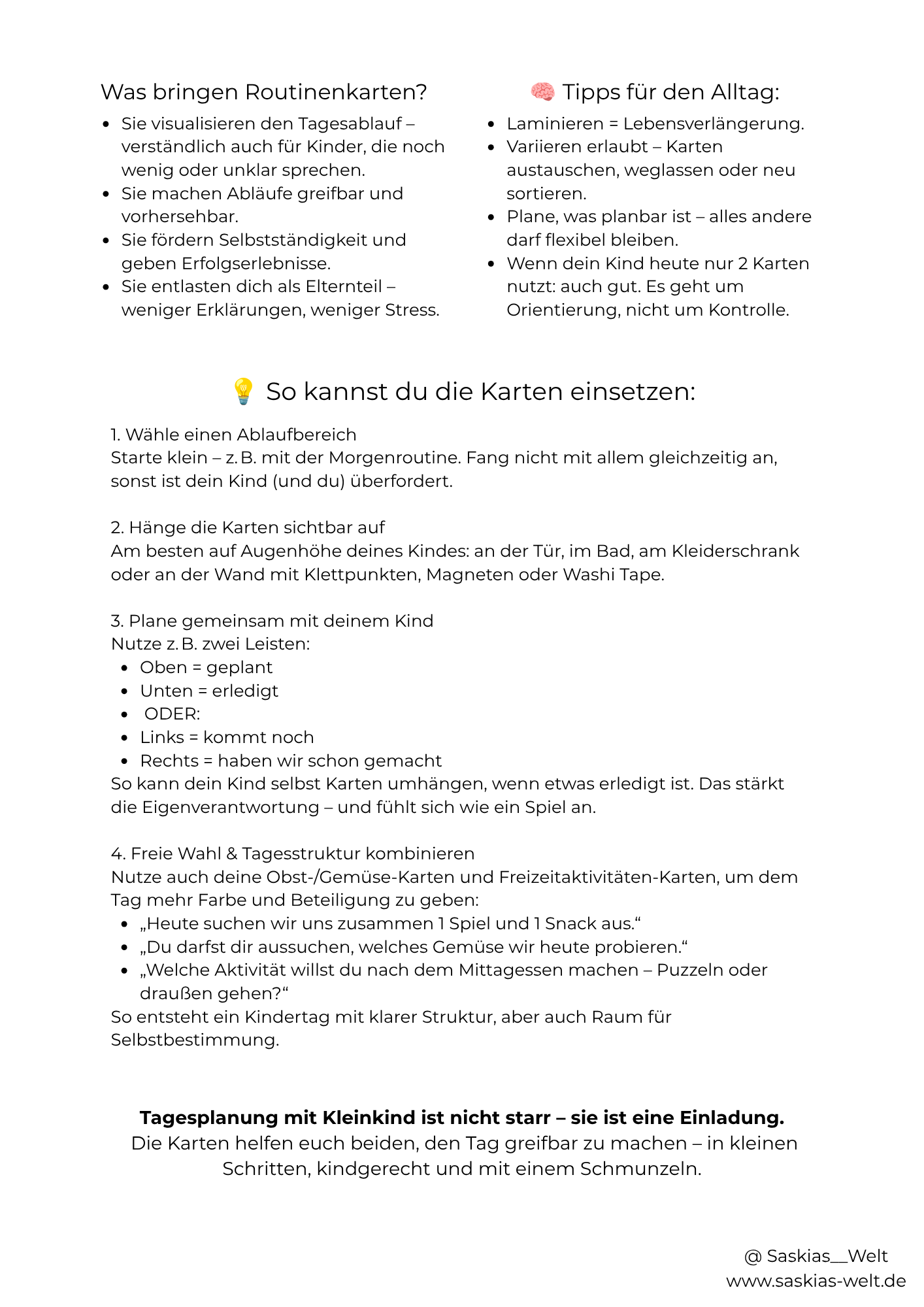 XXL Routinekarten Set für Kinder | Über 50 Seiten inkl. Eltern-Guide | Visualisierter Tagesablauf, Gefühle & Soziales Miteinander | Digitaler Download (PDF)
