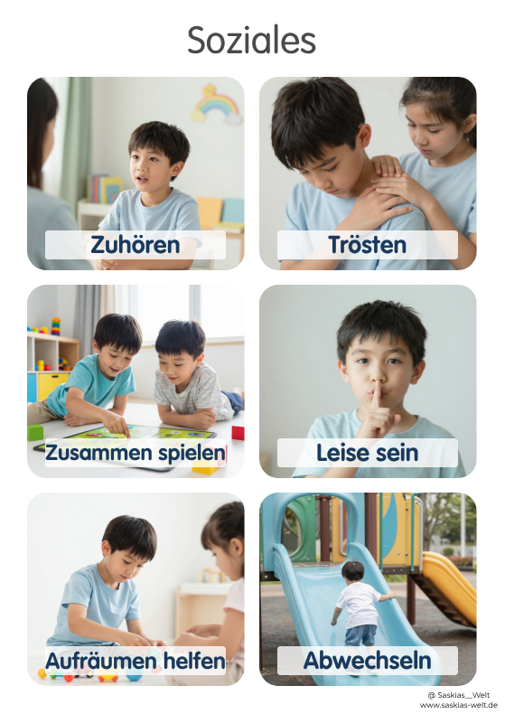 XXL Routinekarten Set für Kinder | Über 50 Seiten inkl. Eltern-Guide | Visualisierter Tagesablauf, Gefühle & Soziales Miteinander | Digitaler Download (PDF)