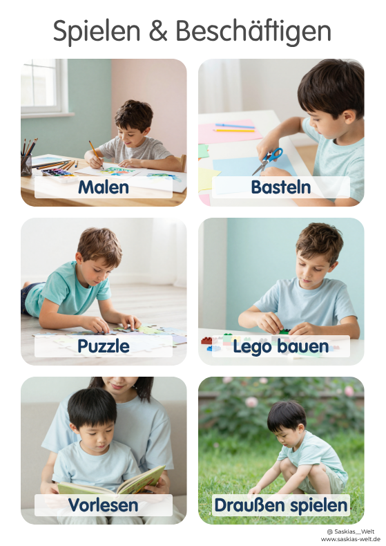 XXL Routinekarten Set für Kinder | Über 50 Seiten inkl. Eltern-Guide | Visualisierter Tagesablauf, Gefühle & Soziales Miteinander | Digitaler Download (PDF)