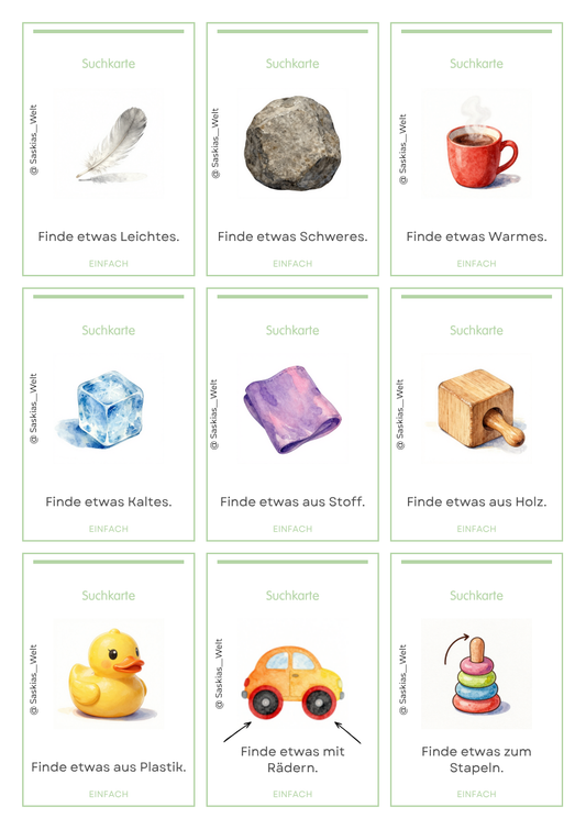 Suchkarten für Kinder (2–6 Jahre)